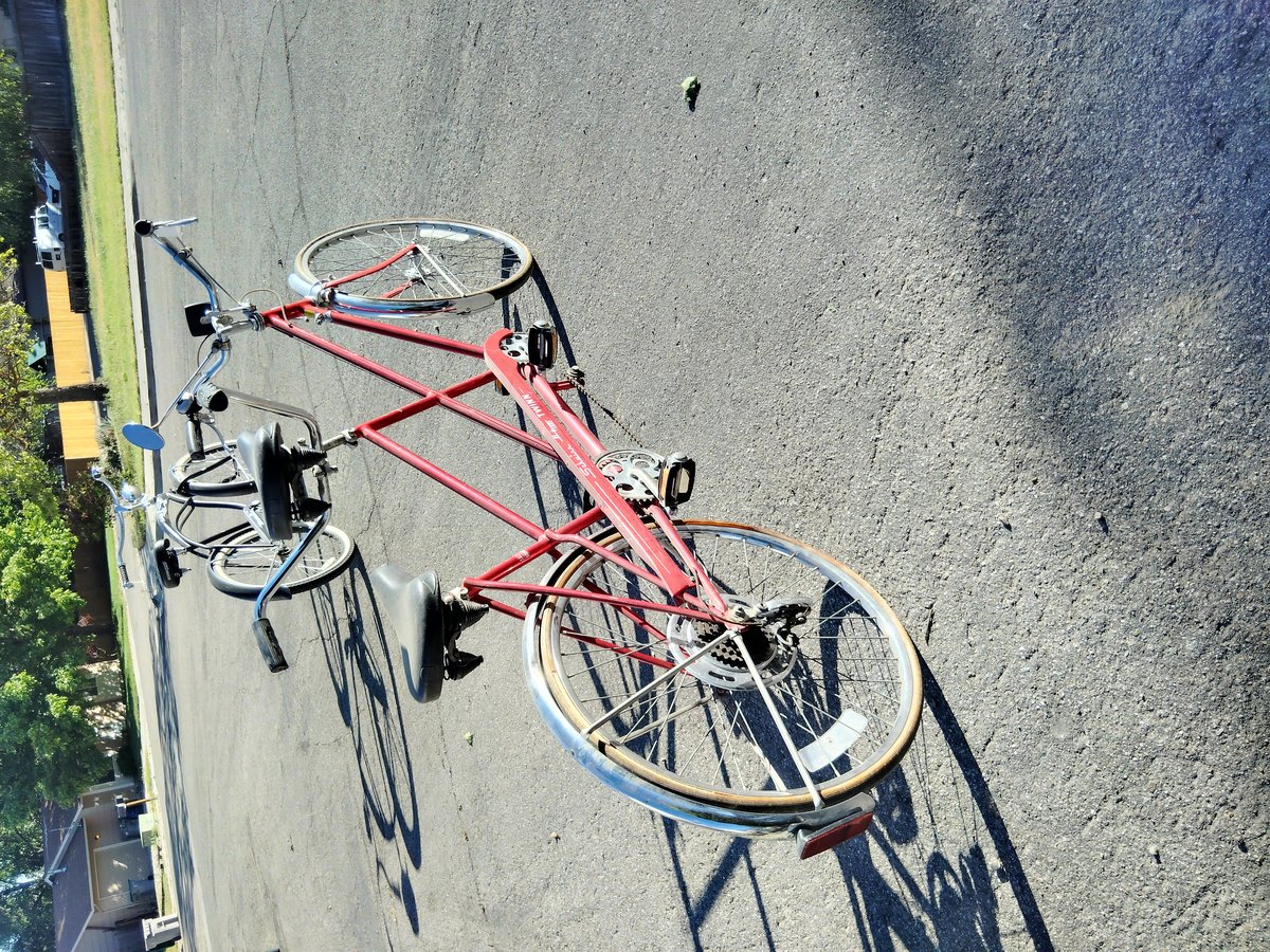 Old Red tandom bike