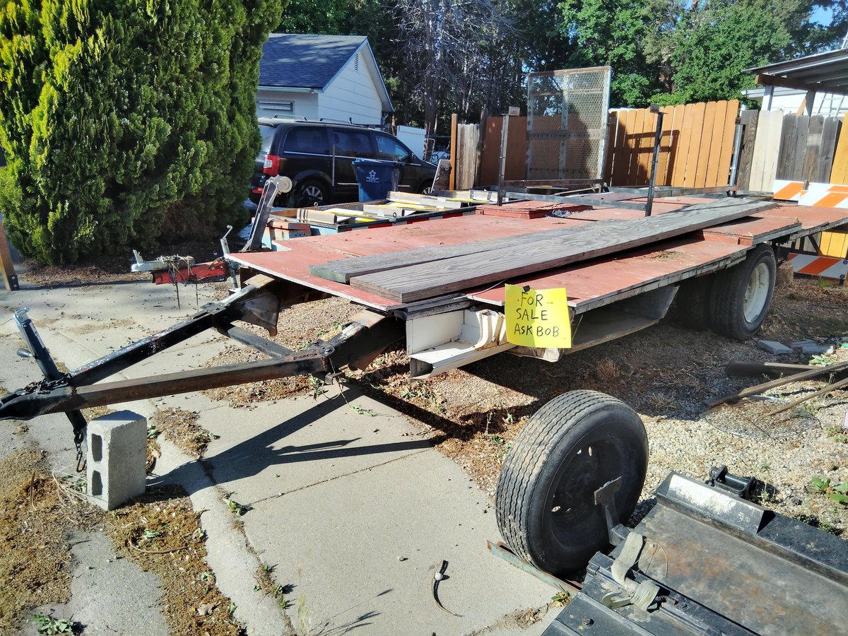 Dual tire flatbed trailer homemade